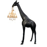 Unique Giraffe Sculpture Crystal Chandelier Floor Lamps Image - 6