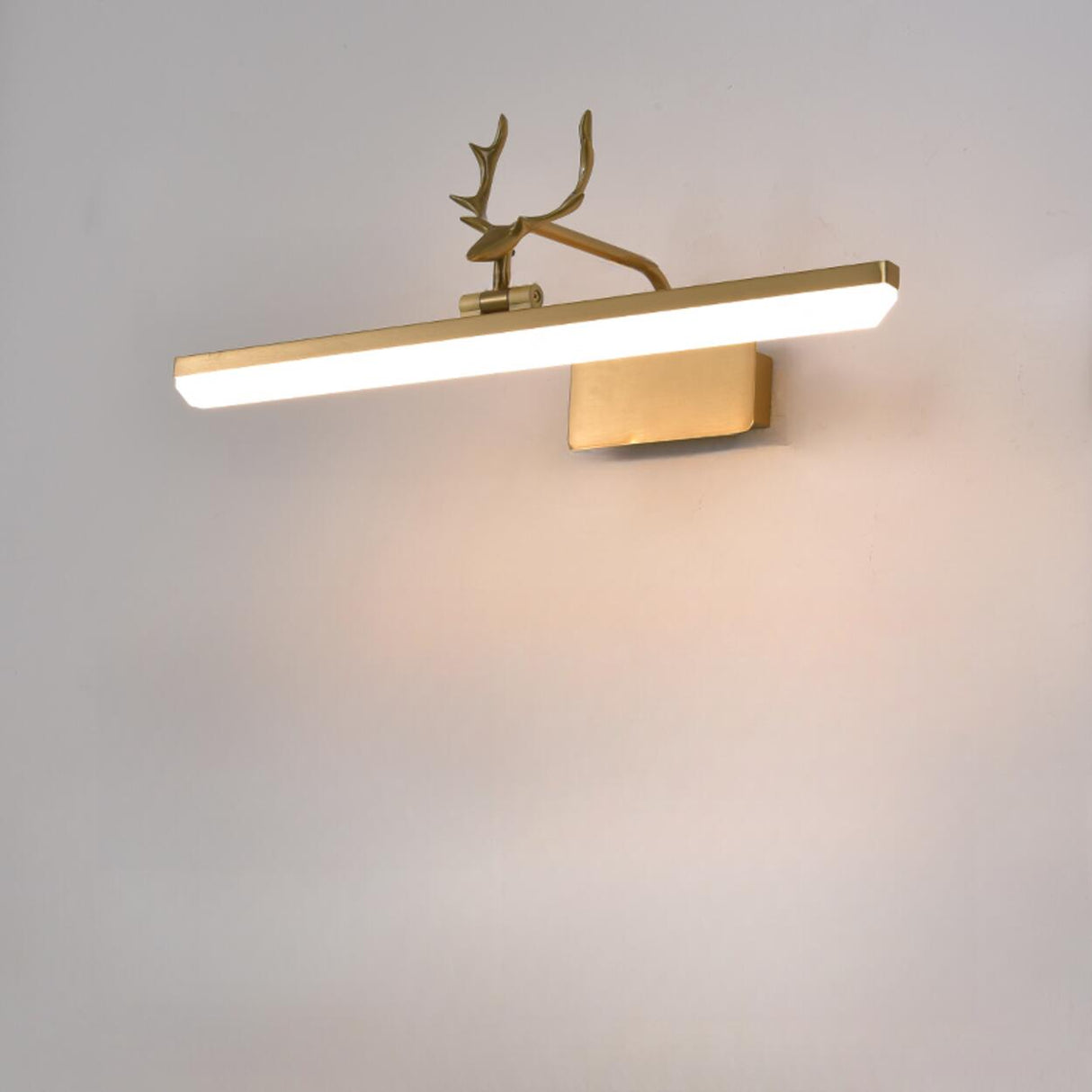 Unique Gold Antler Design LED Vanity Wall Light Image - 2