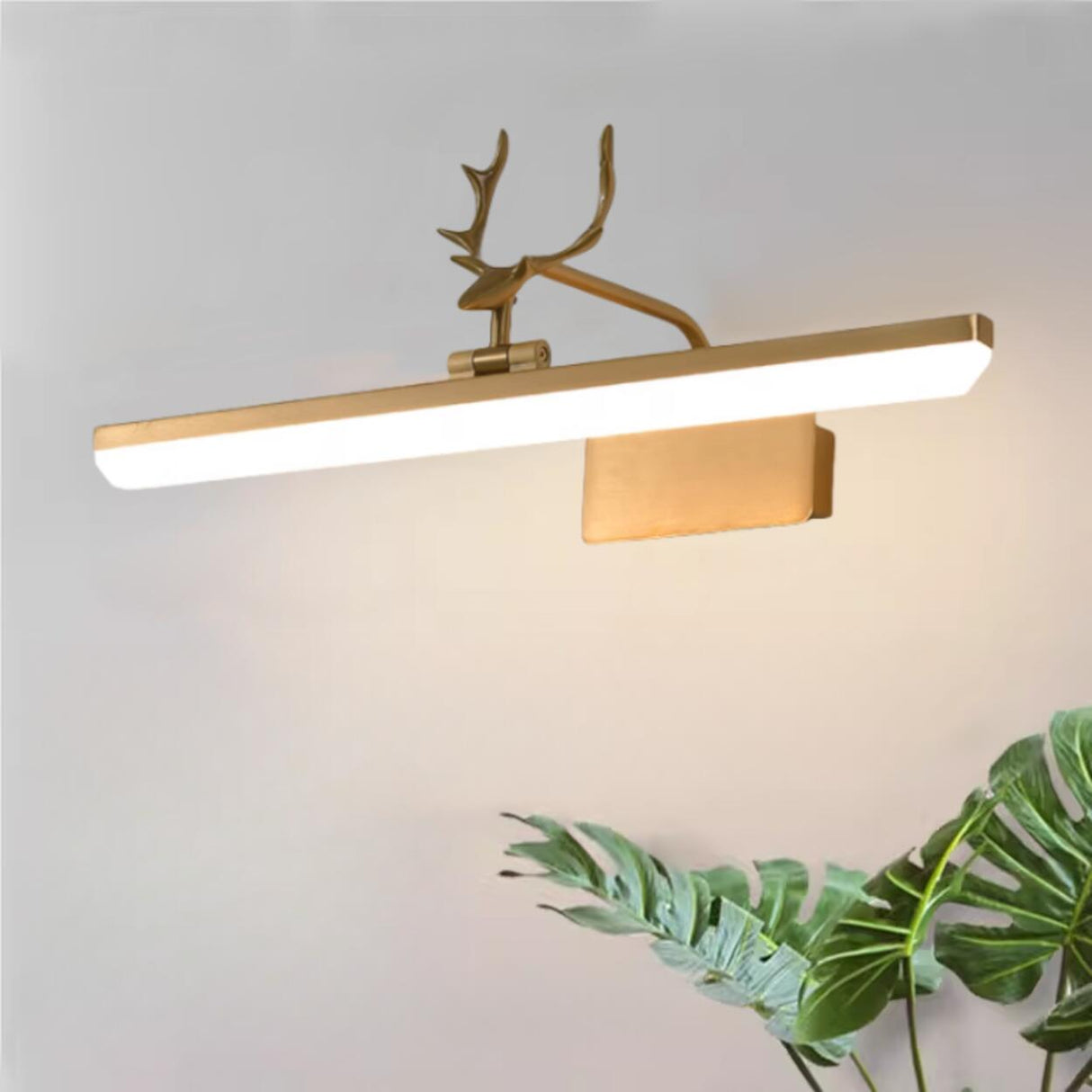 Unique Gold Antler Design LED Vanity Wall Light Image - 6