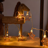 Unique Gold Metallic Bell LED Christmas String Lights Image - 8