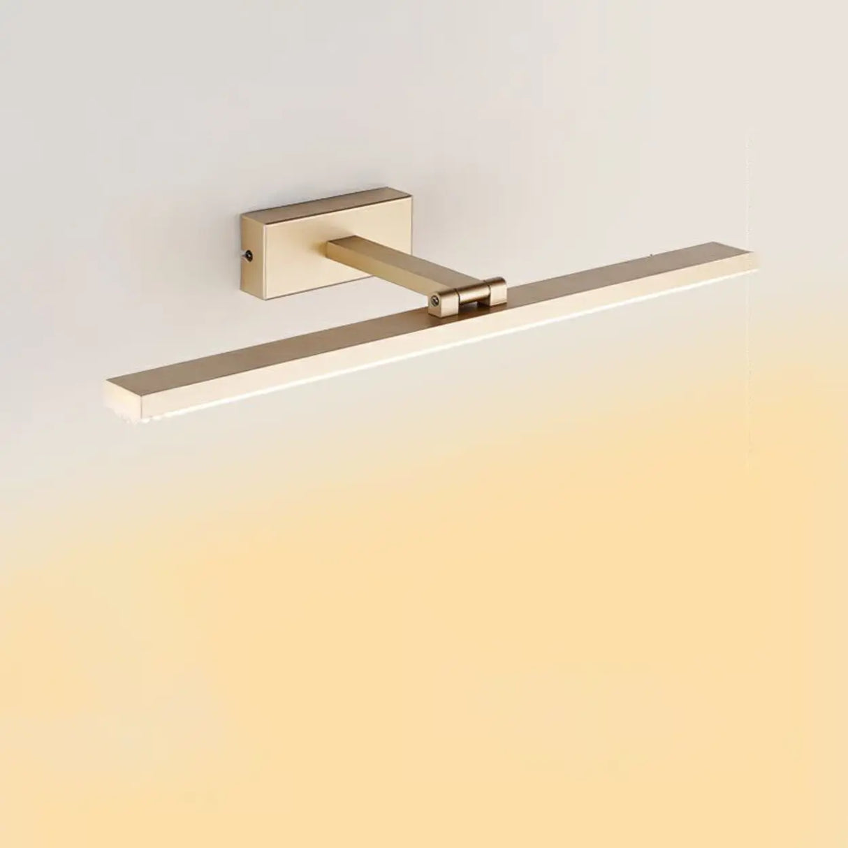 Unique Gold Rectangular Acrylic LED Vanity Lights Image - 3