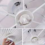 Unique Hollow Round Bladeless Ceiling Fan With Light Image - 14