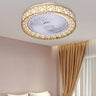 Unique Hollow Round Bladeless Ceiling Fan With Light Image - 5