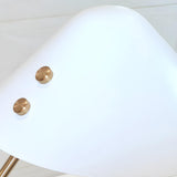 Unique Minimalist White Cone Metal Bedroom Table Lamp Image - 8