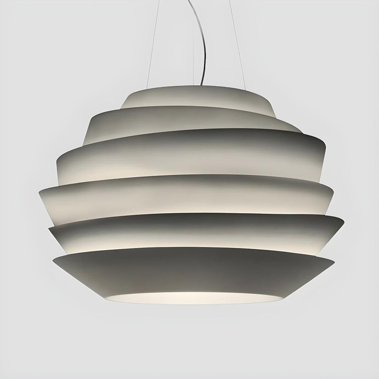 Unique Modern 6 Tiers White Pendant Light Chandelier Image - 4