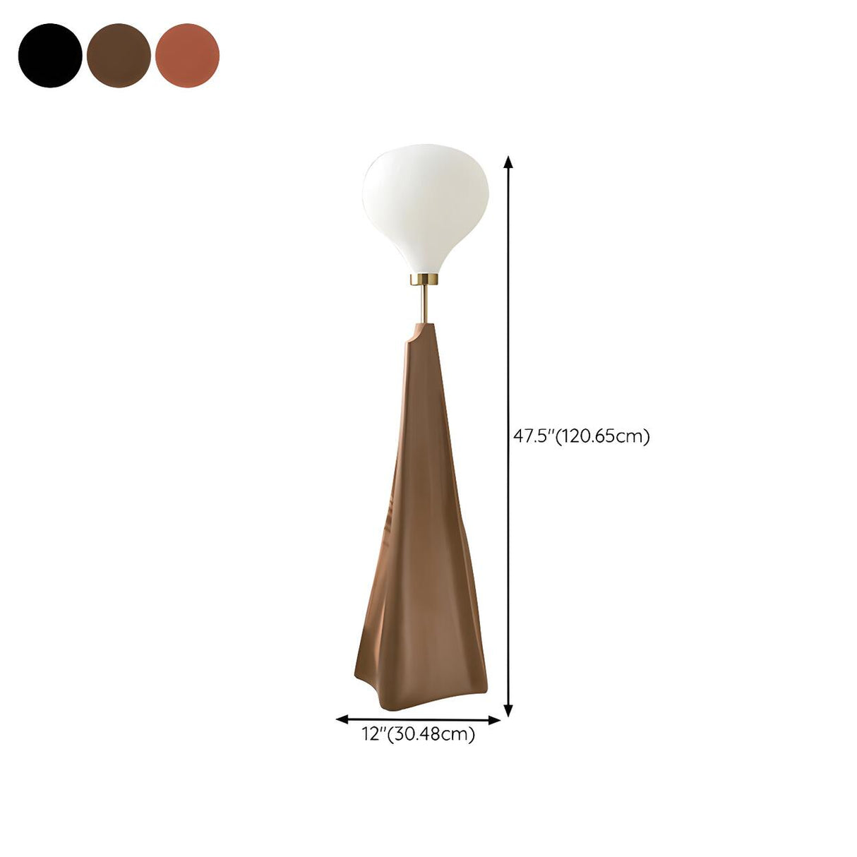 Unique Modern Cone and Globe Resin LED Floor Lamp 