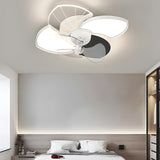 Unique Modern Geometric Hollow Ceiling Fan with Light Image - 1