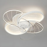 Unique Modern Geometric Hollow Ceiling Fan with Light Image - 11