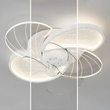 Unique Modern Geometric Hollow Ceiling Fan with Light Image - 14