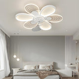 Unique Modern Geometric Hollow Ceiling Fan with Light Image - 18