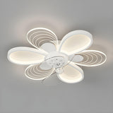 Unique Modern Geometric Hollow Ceiling Fan with Light Image - 2