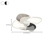 Unique Modern Geometric Hollow Ceiling Fan with Light #size