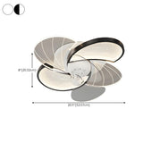 Unique Modern Geometric Hollow Ceiling Fan with Light Image - 22