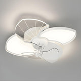 Unique Modern Geometric Hollow Ceiling Fan with Light Image - 3