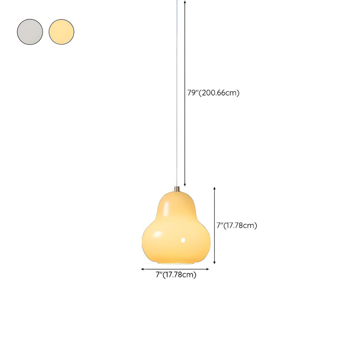 Unique Modern Living Room Gourd White Glass Pendant Light 