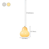 Unique Modern Living Room Gourd White Glass Pendant Light #size