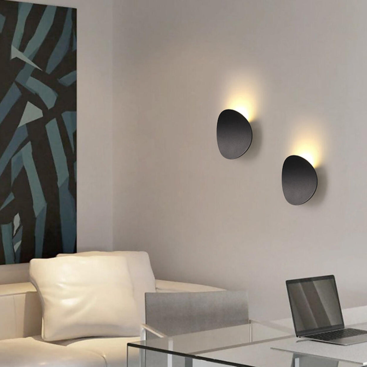 Unique Modern Minimalist Pebble Wall Sconce Image - 21