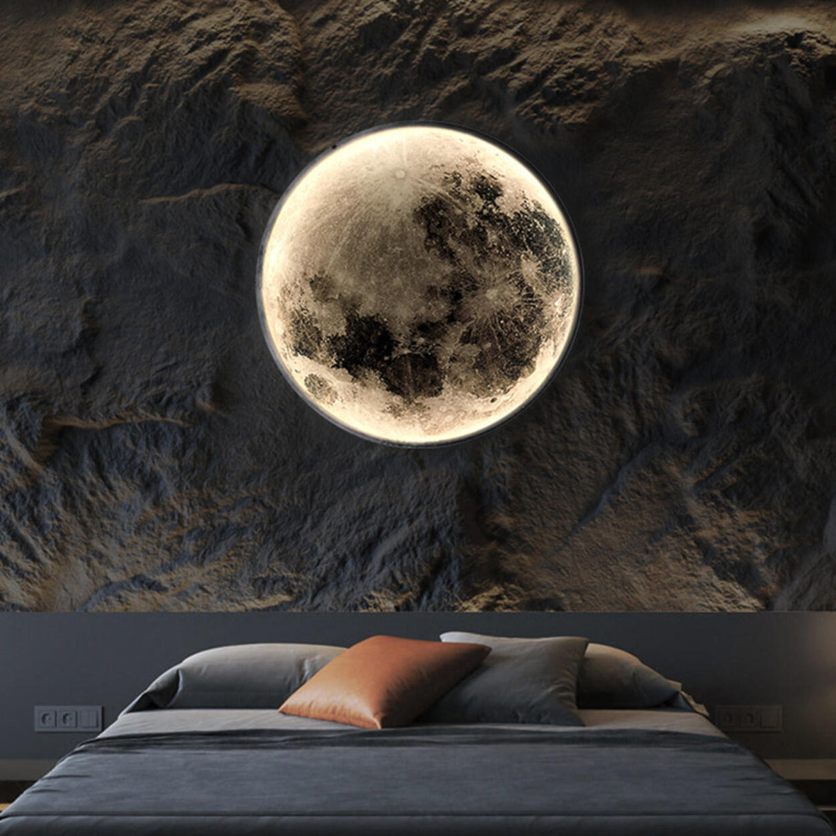 Unique Moon Design LED Wall Light Fixtures Image - 2