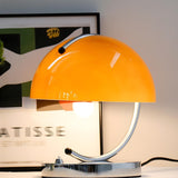 Unique Orange Circle Dome Shape Glass Decor Table Lamp Image - 1