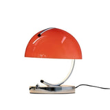 Unique Orange Circle Dome Shape Glass Decor Table Lamp Image - 6