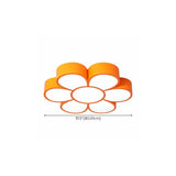 Unique Orange Flower LED Flush Mount Ceiling Light Image - 10