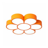 Unique Orange Flower LED Flush Mount Ceiling Light Image - 4