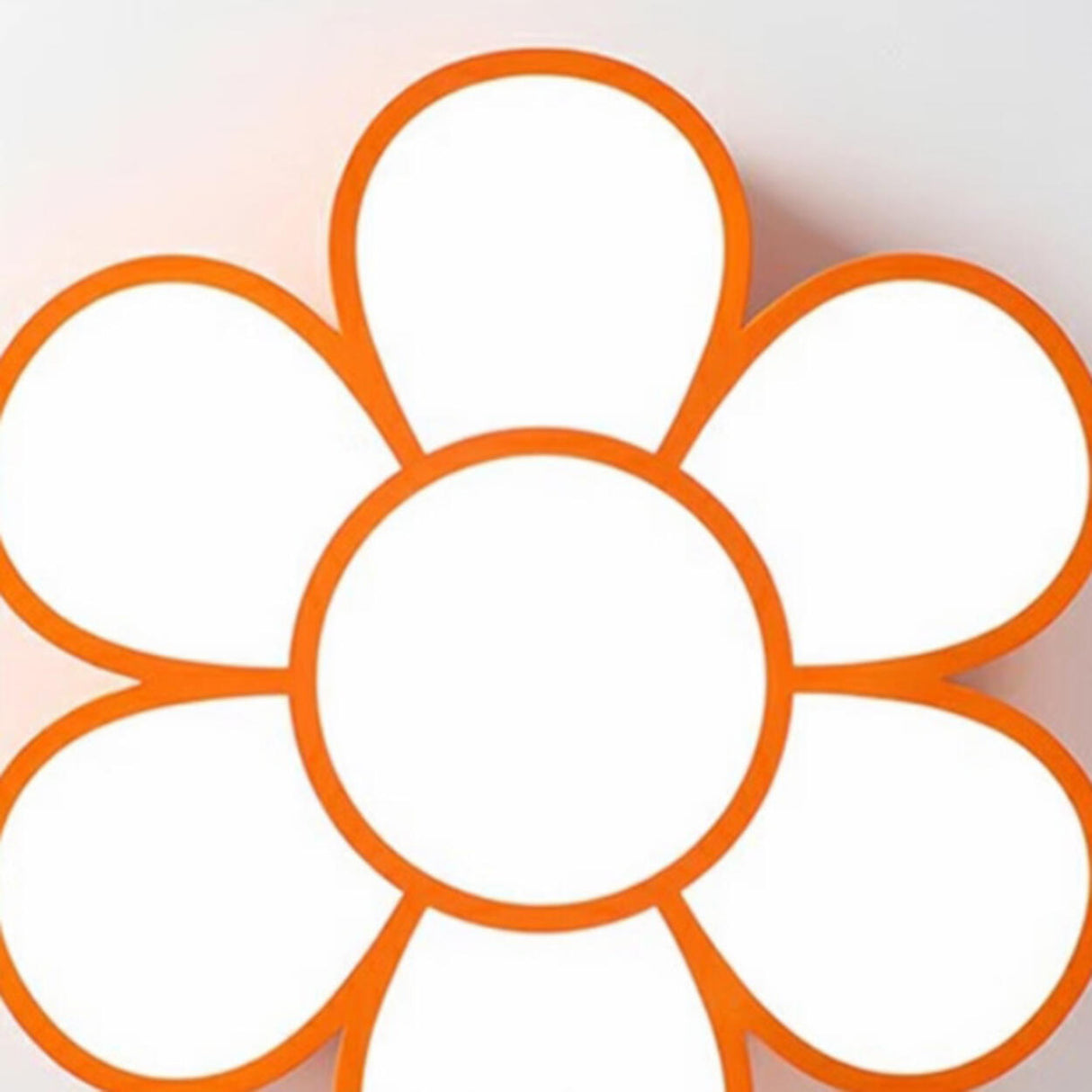 Unique Orange Flower LED Flush Mount Ceiling Light Image - 6