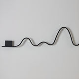 Unique Outdoor Black Linear LED Wave Wall Sconce Image - 10