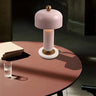 Unique Pink Metal Geometric Decor Bedroom Table Lamp Image - 2