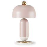 Unique Pink Metal Geometric Decor Bedroom Table Lamp Image - 5