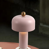 Unique Pink Metal Geometric Decor Bedroom Table Lamp Image - 7