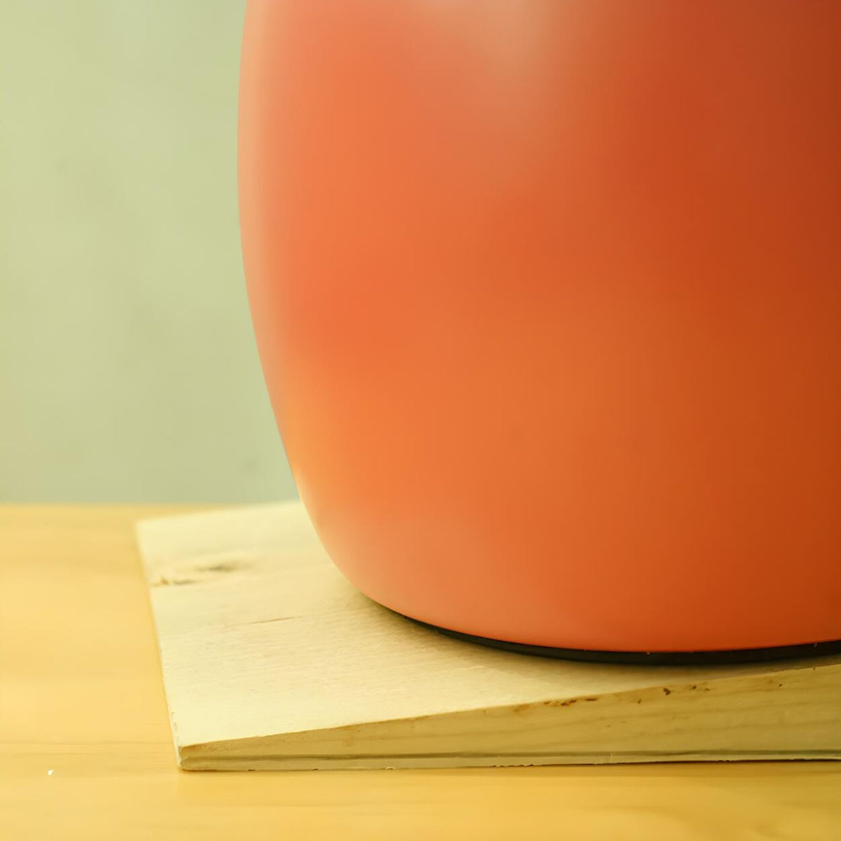 Unique Pleated Fabric Geometric Base Red Table Lamp Image - 7