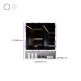 Unique Purple Light Mirror Medicine Cabinet with Shelves #size