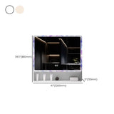 Unique Purple Light Mirror Medicine Cabinet with Shelves Image - 26