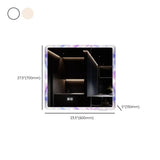 Unique Purple Light Mirror Medicine Cabinet with Shelves Image - 27