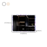 Unique Purple Light Mirror Medicine Cabinet with Shelves Image - 30