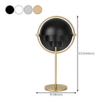 Unique Ring Silver Dome Multi-Layered Metal Table Lamp #size