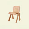 Unique Sculptural Rattan Wooden Armless Dining Chair Image - 6