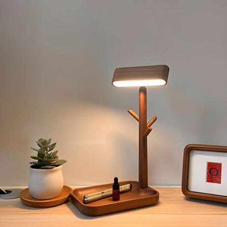 Unique Solid Wood Branch Shape LED Decor Table Lamp Image - 1