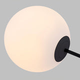 Unique Spherical Shade and Arched Metal Floor Lamp Image - 6