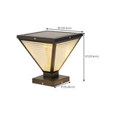 Unique Triangular Glass LED Post Outdoor Table Lamp Image - 14