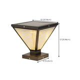 Unique Triangular Glass LED Post Outdoor Table Lamp Image - 15