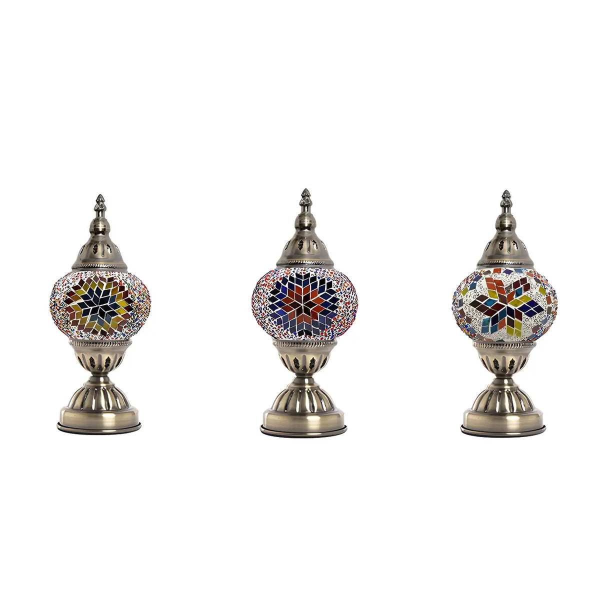 Unique Turkish Mosaic Stained Glass Stand Table Lamp Image - 12