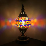 Unique Turkish Mosaic Stained Glass Stand Table Lamp Image - 4