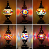 Unique Turkish Mosaic Stained Glass Stand Table Lamp Image - 6