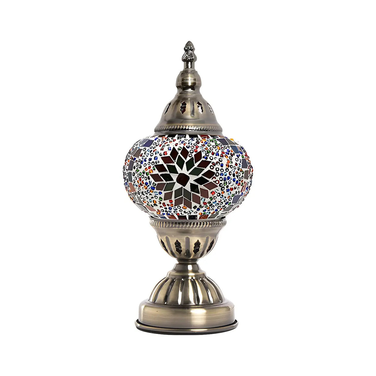 Unique Turkish Mosaic Stained Glass Stand Table Lamp Image - 7