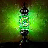 Unique Turkish Mosaic Standing Glass Bedside Table Lamp Image - 10