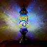 Unique Turkish Mosaic Standing Glass Bedside Table Lamp Image - 16