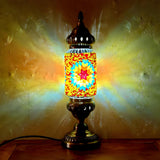 Unique Turkish Mosaic Standing Glass Bedside Table Lamp Image - 18