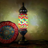 Unique Turkish Mosaic Standing Glass Bedside Table Lamp Image - 19